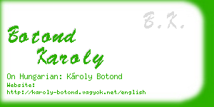 botond karoly business card