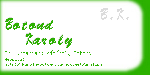 botond karoly business card